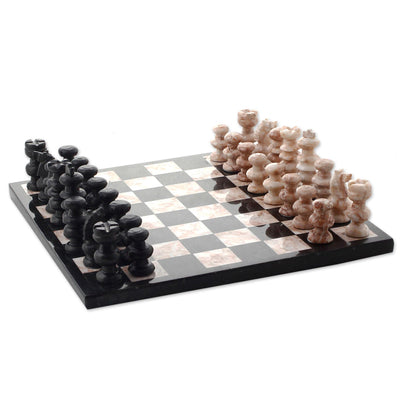 "Glorious Battle" Handcrafted Mexican Marble Chess Set