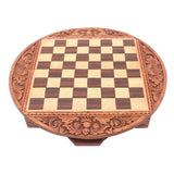 Handmade Crocodile Wood Traveling Chess Set