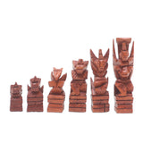 Handmade Crocodile Wood Traveling Chess Set