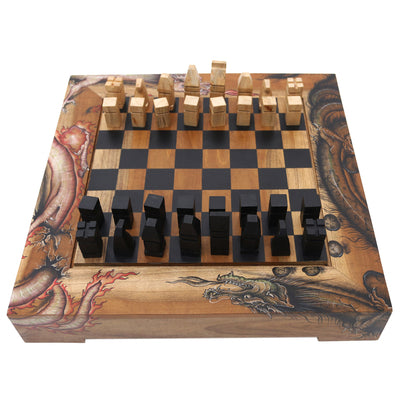 Handcrafted Wood Chess Set from Bali,