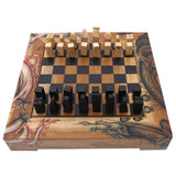 Handcrafted Wood Chess Set from Bali, "Basuki"