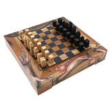 Handcrafted Wood Chess Set from Bali, "Basuki"