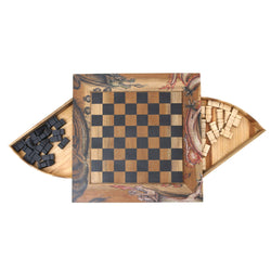 Handcrafted Wood Chess Set from Bali, "Basuki"