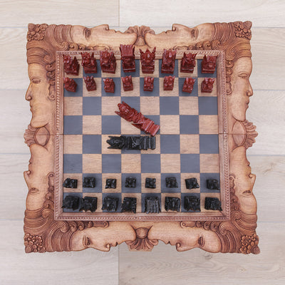 Wood chess set, 