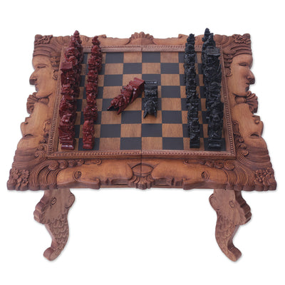 Wood chess set, 