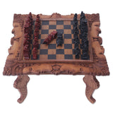 Wood chess set, "Ramayana"