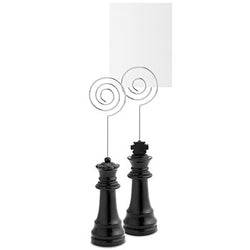 Royal Couple Black Chess Photo Holder