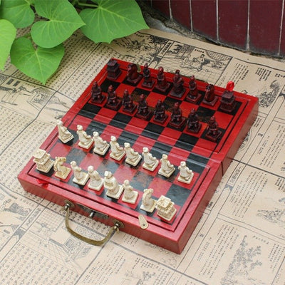 Terra-Cotta Warriors Chess Set With Decorative Box