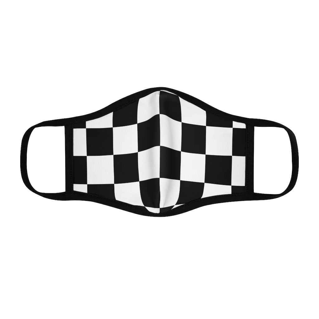 Chess board squares Fitted Polyester Face Mask