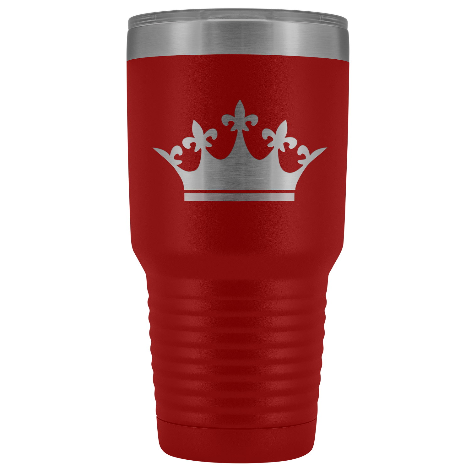 Laser etched Queen Tiara 30 Ounce stainless steel Vacuum insulated hot and cold beverage Tumbler