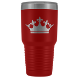 Laser etched Queen Tiara 30 Ounce stainless steel Vacuum insulated hot and cold beverage Tumbler