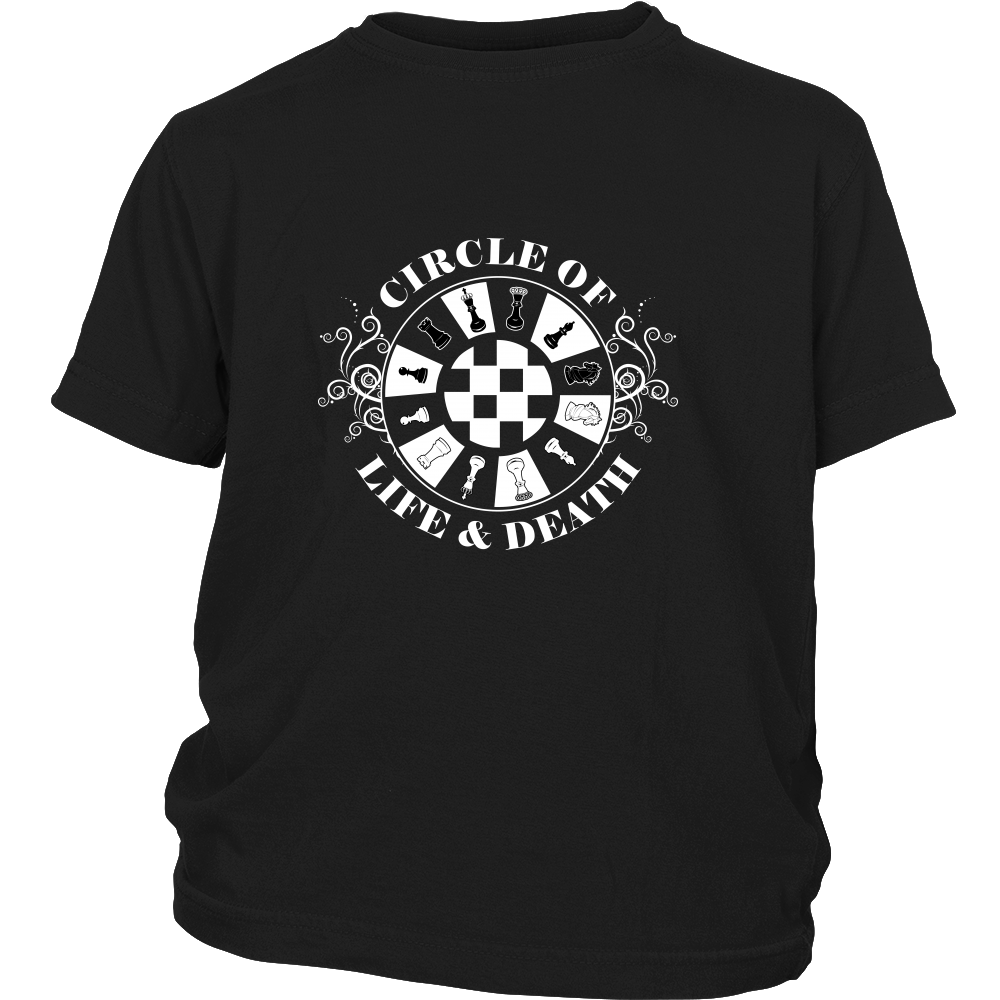Circle of life and death - Youth chess T-shirt