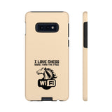 I love chess more than free wifi - Premium Tough phone Case