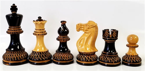 Wall Mounted Chess Set with Black Walnut Chess Board And Traditional Brown Frame