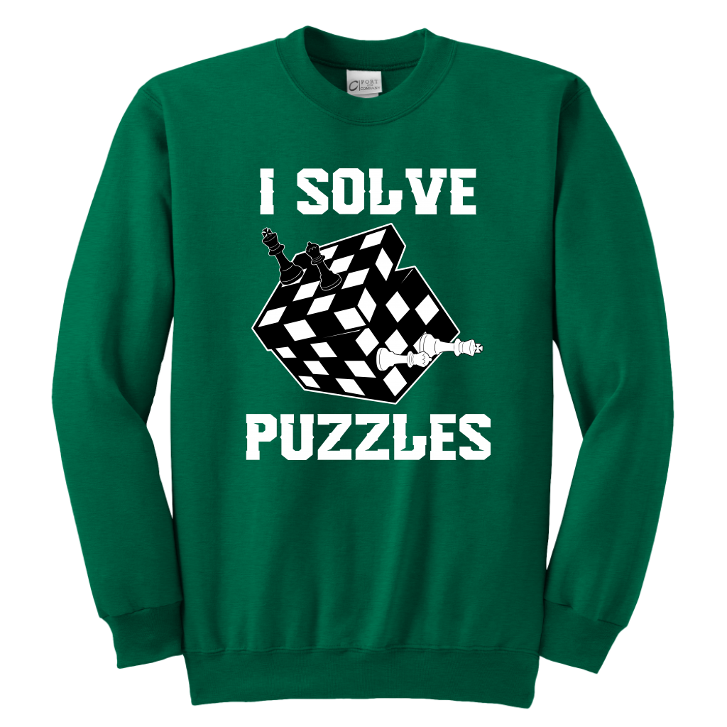 I Solve Puzzles - Rubick's Cube and Chess - Unisex Sweatshirt