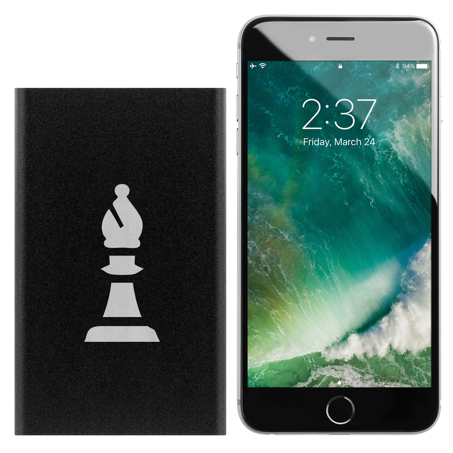 Chess Bishop laser etched Lithium-Ion power bank