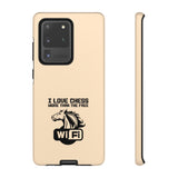 I love chess more than free wifi - Premium Tough phone Case