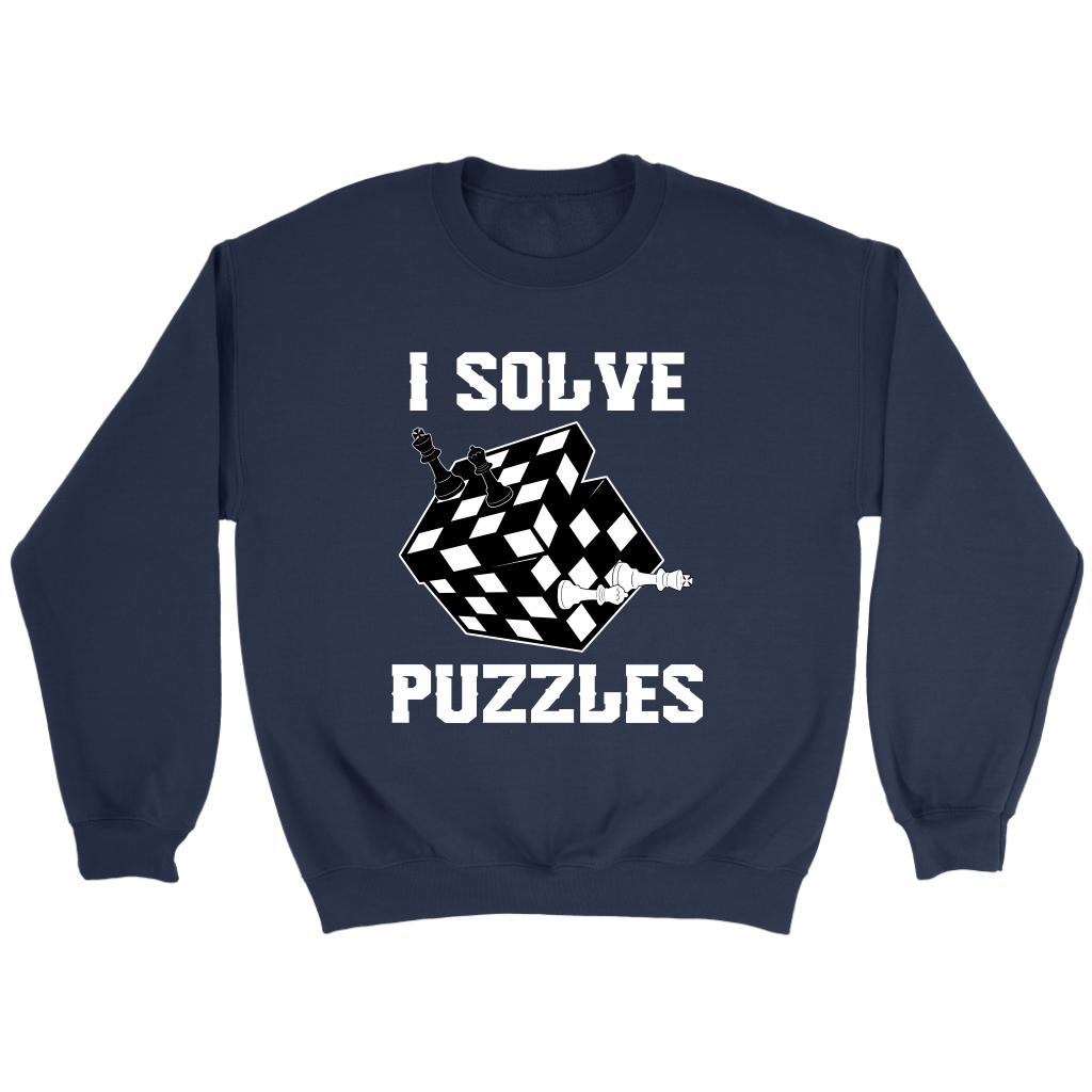 I Solve Puzzles - Rubick's Cube and Chess - Unisex Sweatshirt