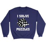 I Solve Puzzles - Rubick's Cube and Chess - Unisex Sweatshirt