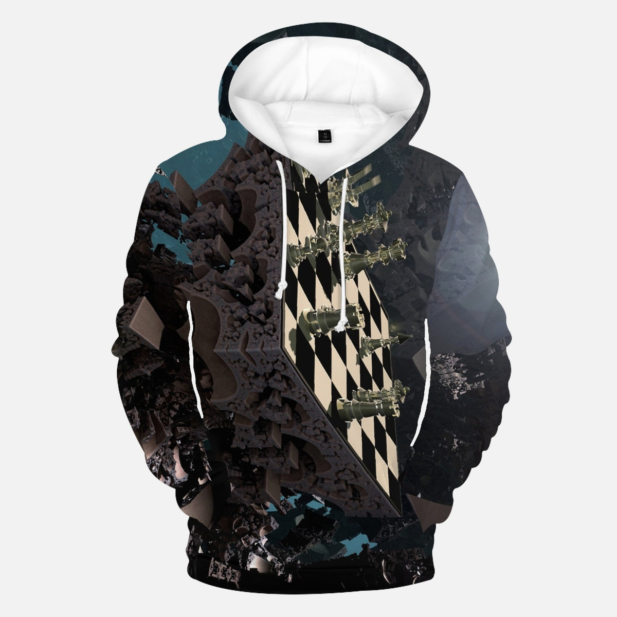 Fantasy Chess All over Print Round Collar Hoodie