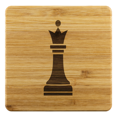 Chess Queen Bamboo Coaster