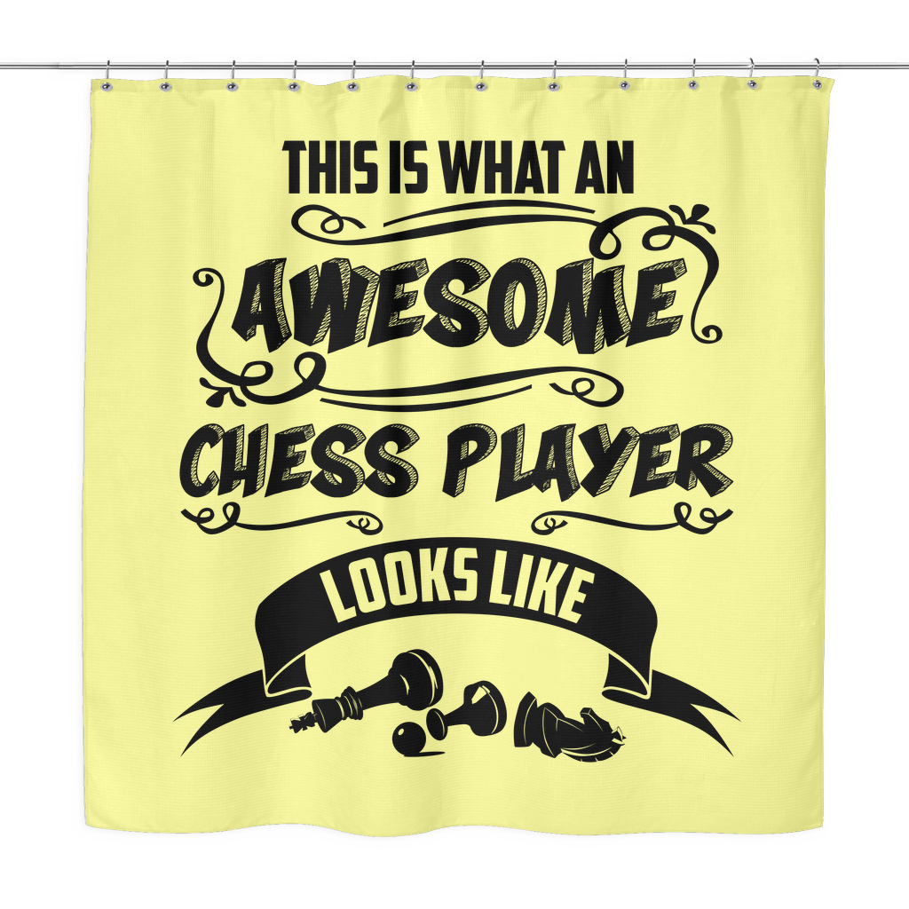 This is what an awesome chess player looks like - Shower Curtain