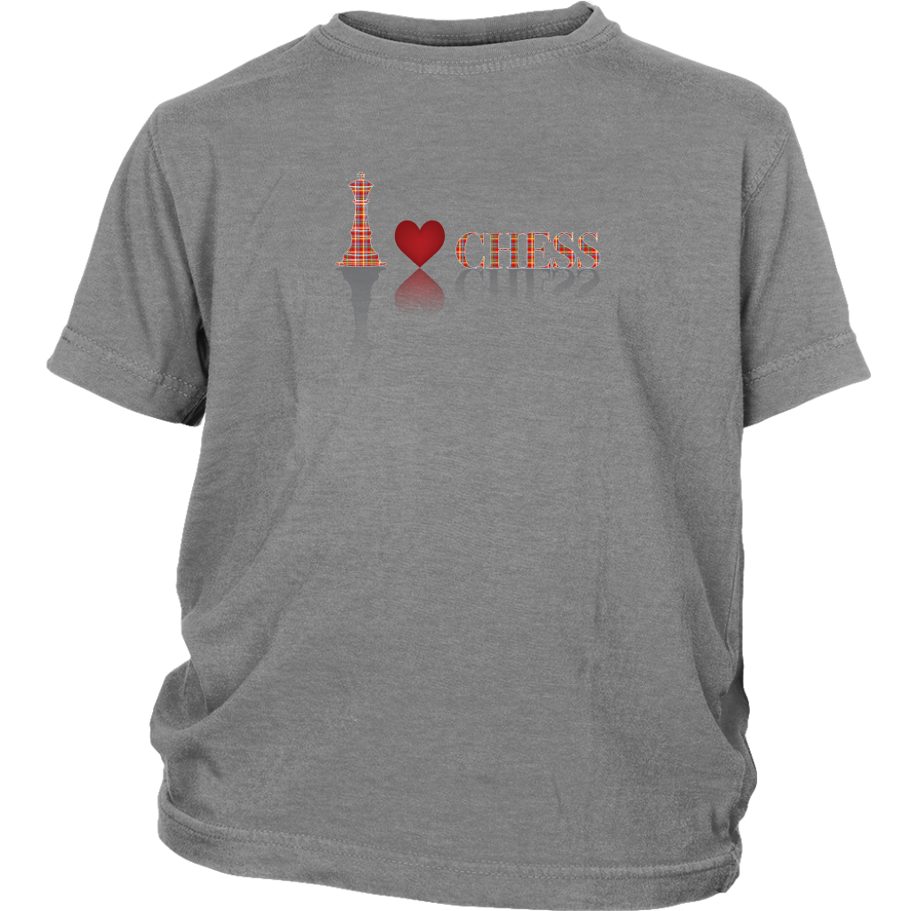 I heart Chess - I love Chess plaid reflective design - Youth T-Shirt