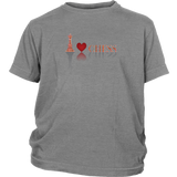 I heart Chess - I love Chess plaid reflective design - Youth T-Shirt