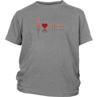 I heart Chess - I love Chess plaid reflective design - Youth T-Shirt