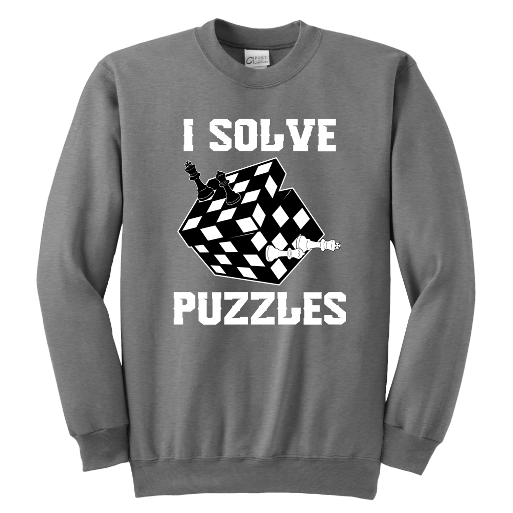 I Solve Puzzles - Rubick's Cube and Chess - Unisex Sweatshirt