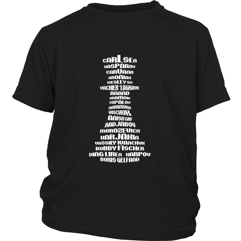 Top 20 chess players - Youth chess T-shirt