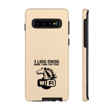 I love chess more than free wifi - Premium Tough phone Case