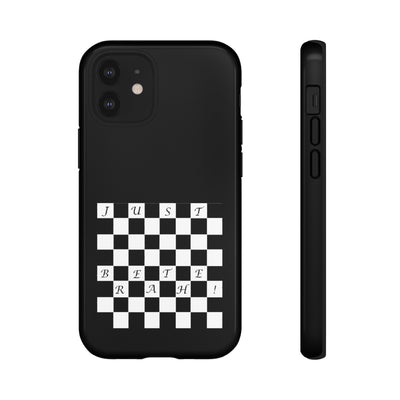 Just Breathe - Chess board pattern - Premium Tough Phone Case