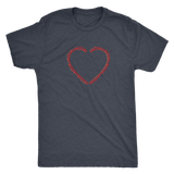 Heart made of chess pieces  - Triblend T-Shirt