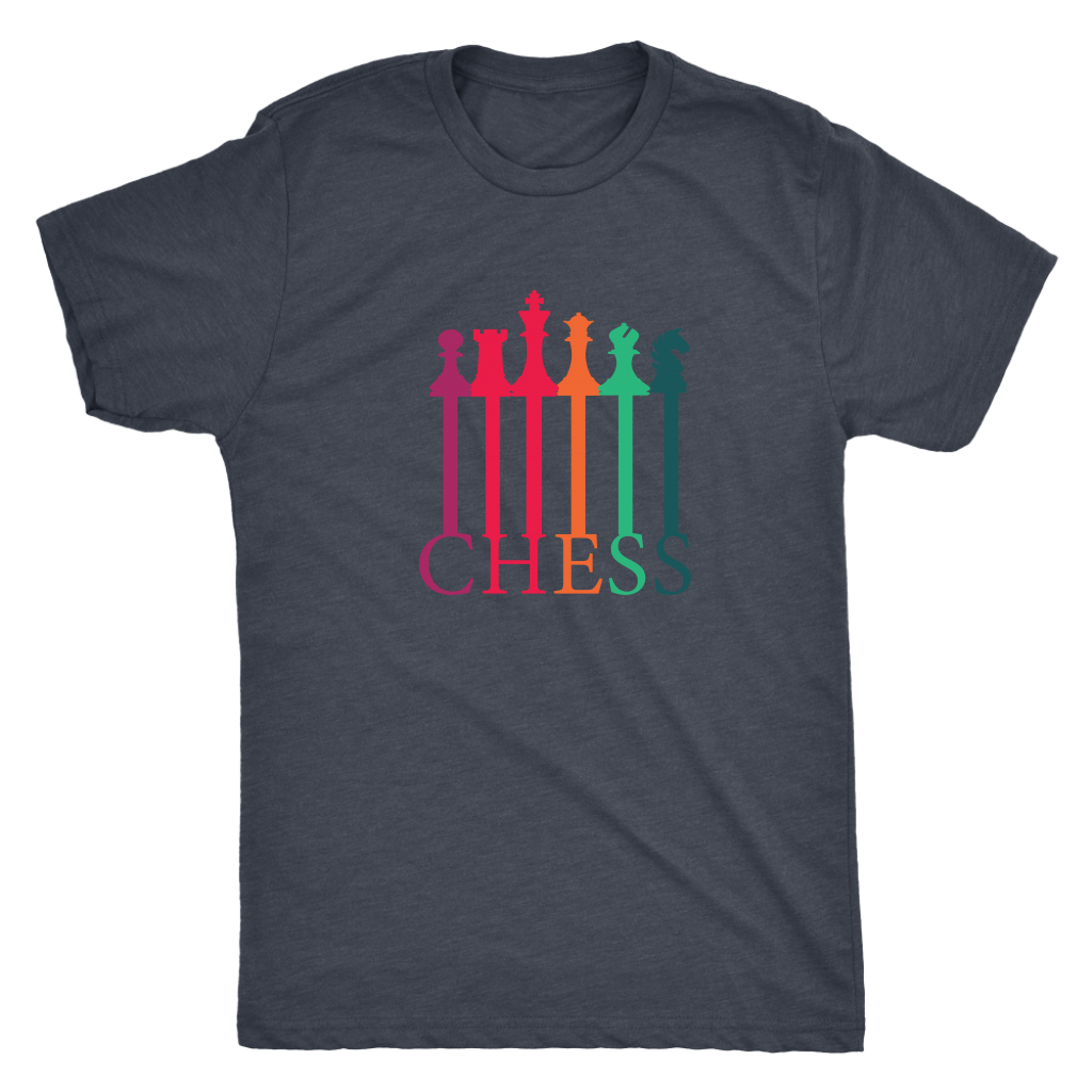 Chess connecting Pieces spectrum - Triblend T-Shirt