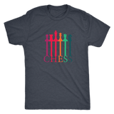 Chess connecting Pieces spectrum - Triblend T-Shirt