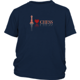 I heart Chess - I love Chess plaid reflective design - Youth T-Shirt