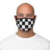 Chess board squares Fitted Polyester Face Mask