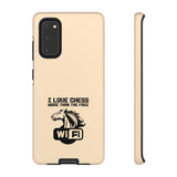 I love chess more than free wifi - Premium Tough phone Case