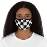 Chess board squares Fitted Polyester Face Mask