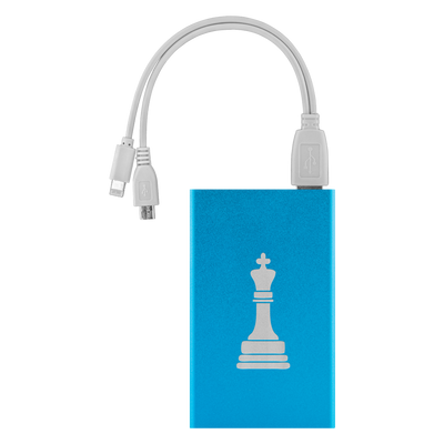 Chess King laser etched Lithium-Ion power bank