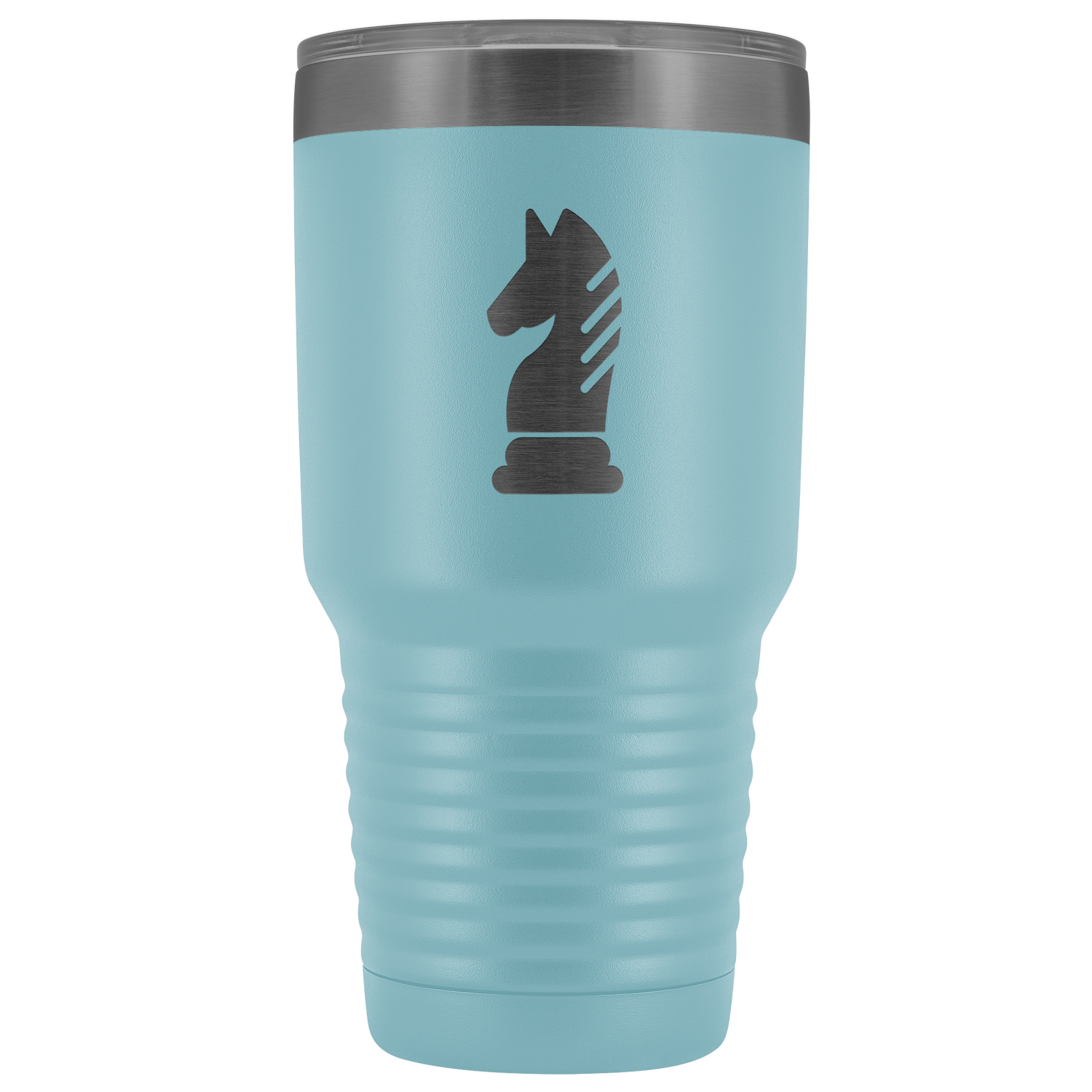 Laser etched Knight 30 Ounce stainless steel Vacuum insulated hot and cold beverage Tumbler