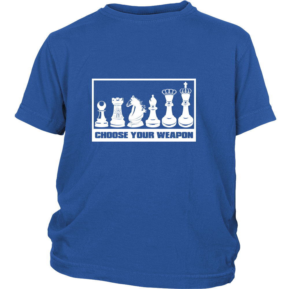 Choose your weapon - youth chess T-shirt