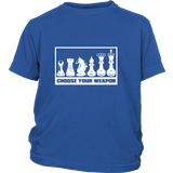 Choose your weapon - youth chess T-shirt