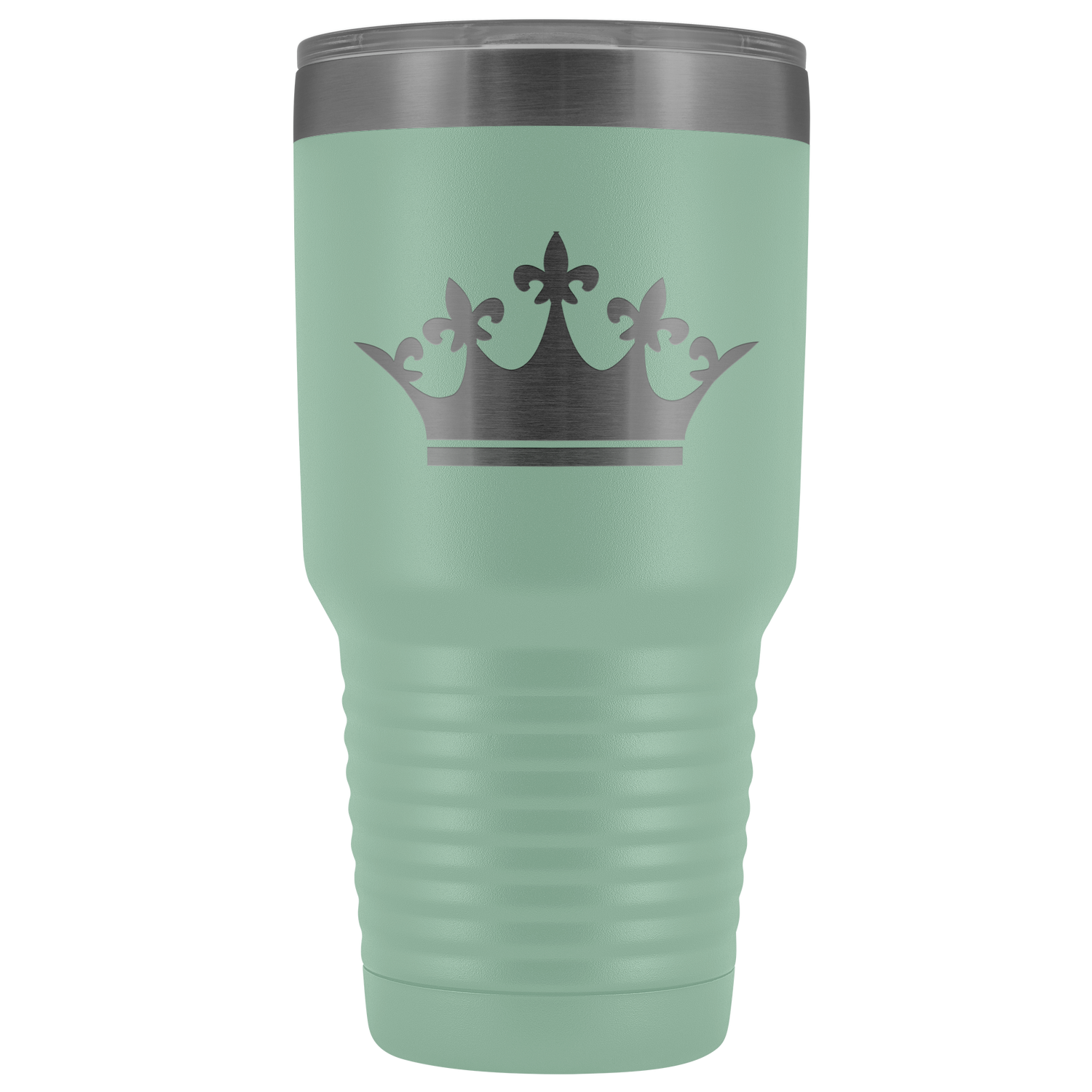 Laser etched Queen Tiara 30 Ounce stainless steel Vacuum insulated hot and cold beverage Tumbler