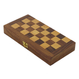 Babul Acacia Haldu Wood Chess Set with Storage