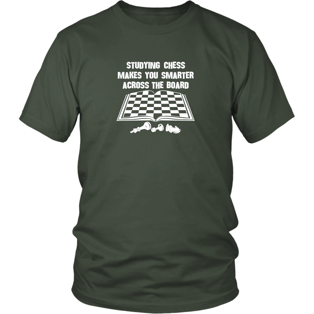 Studying chess makes you smarter across the board! - Adult Unisex T-Shirt
