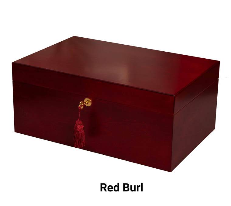 Chess Large Elegant Wood Coffer Storage Box Felt-lined
