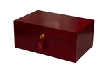 Chess Large Elegant Wood Coffer Storage Box Felt-lined