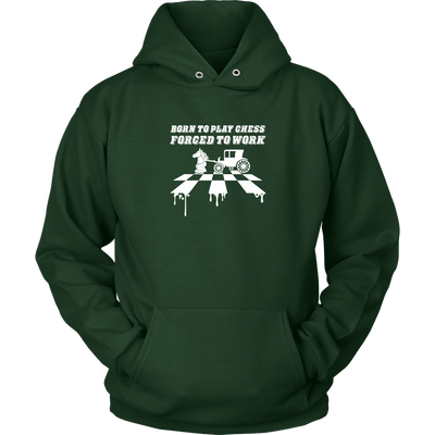 Born to play chess, forced to work - Adult Unisex Hoodie